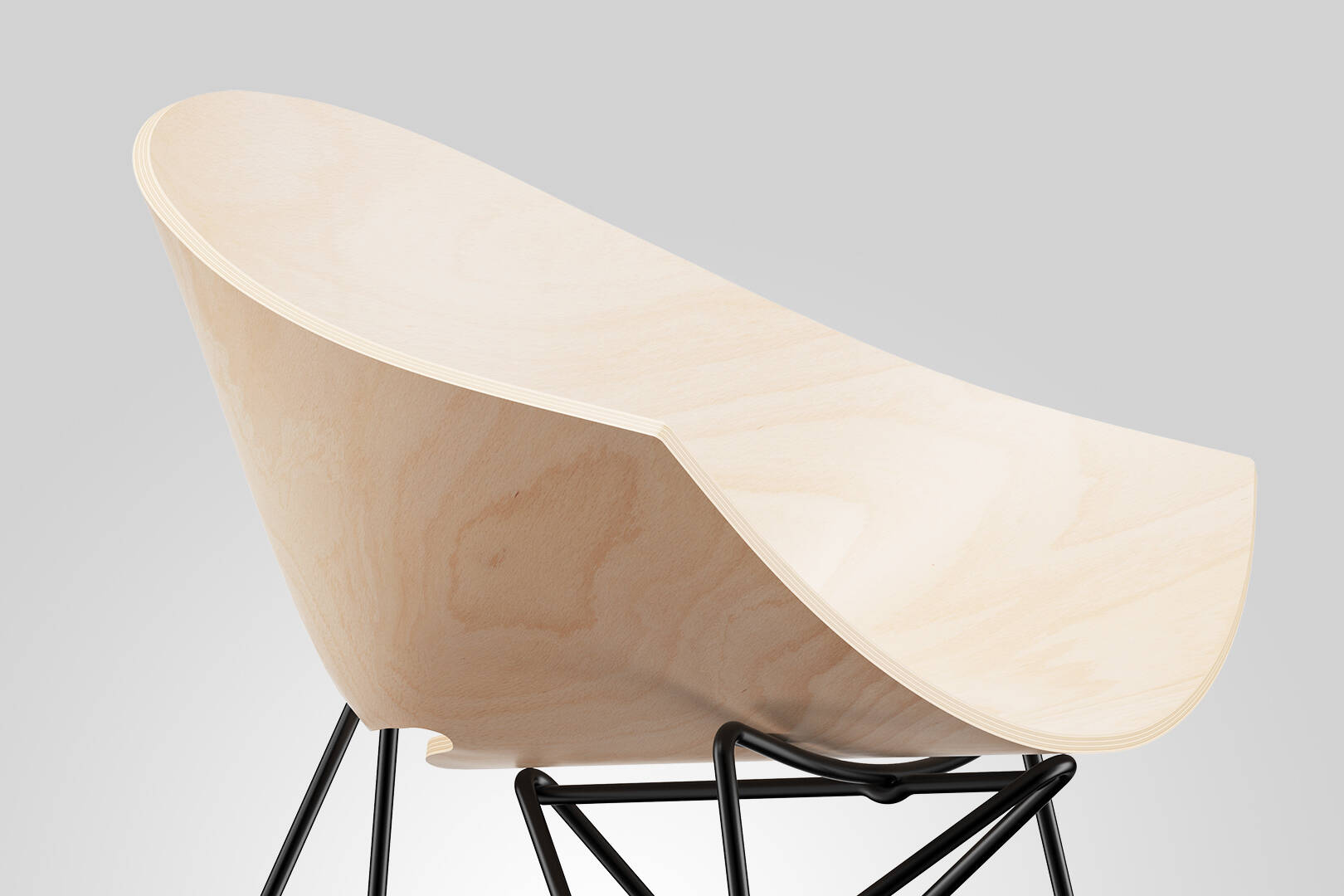 Wizualizacja krzesła ze sklejki RM56 Vzór