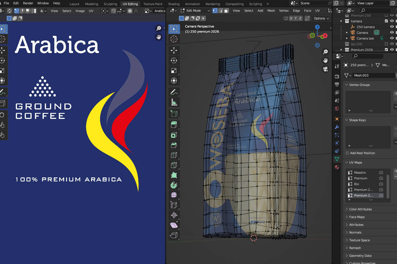 Wizualizacja Woseba Arabica Workflow Blender